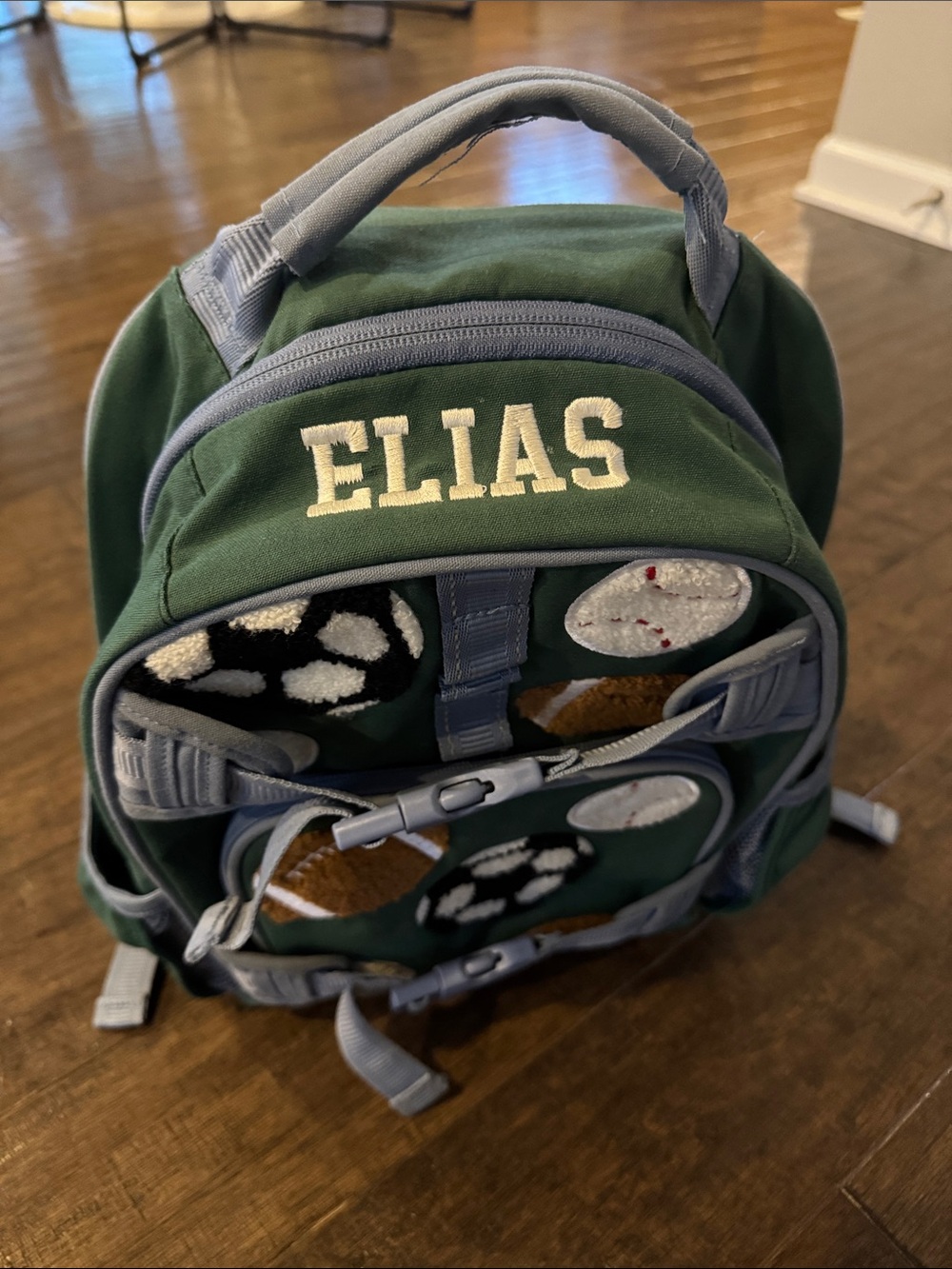 Pottery Barn Kids “Elias” Sports-themed Backpack ⚽️ 🏈 ⚾️